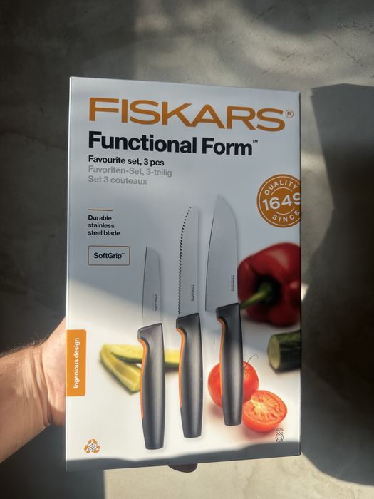 Nowe noże fiskars functional form 3 sztuki