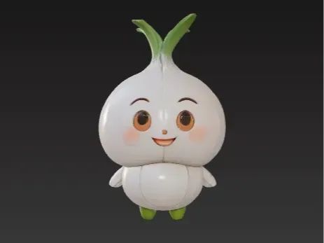 Alho Menina (Garlic Girl) - Personagem 3D