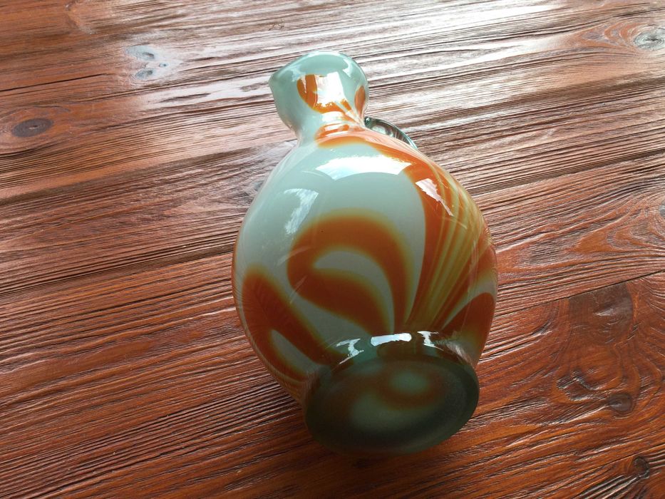 Dzbanek, szkło artystyczne, huta Ząbkowice, PRL