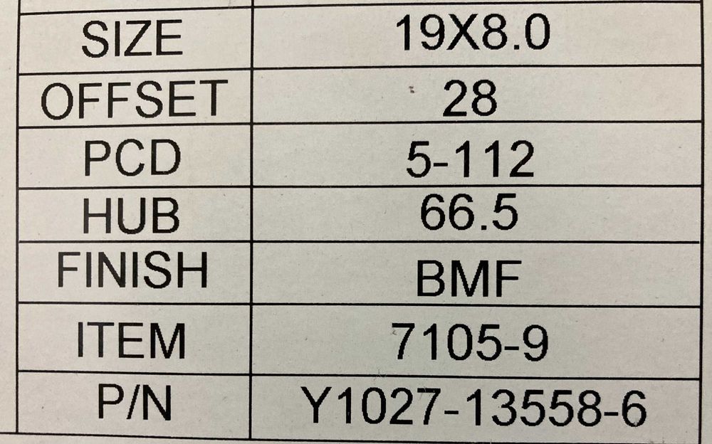 Диски разноширокие R19 5-112 и 5-120 BMW G/F и другие-серии.