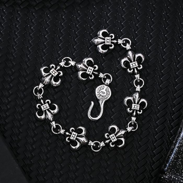 Срібний браслет Chrome Hearts | Срібний ланцюжок на руку Хром Хартс