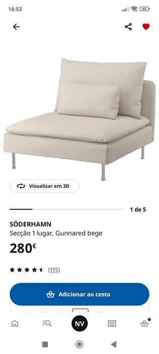Sofá de um lugar