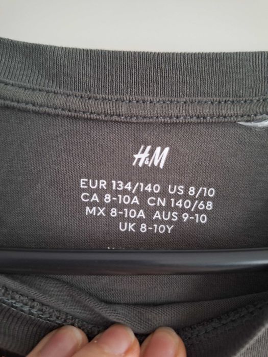 bluzka dziecięca z długim rękawem 134 H&M hotwells