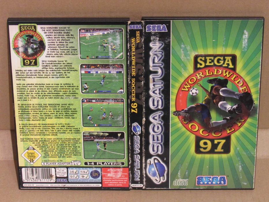 Jogo Sega Saturn Sega Worldwide Soccer 97 completo