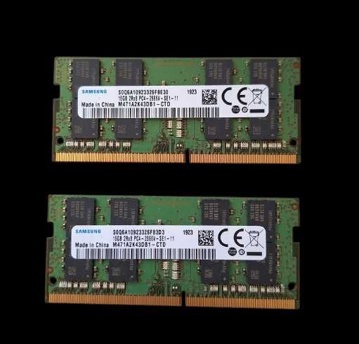 Pamięć DDR4 do laptopa każda po 16GB mam parami po 32GB