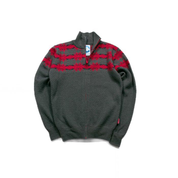 Stormberg sweter quarter zip wełniany S męski logowany  stójka golf