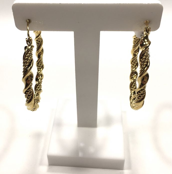 VERSACE zlote kolczyki koła z próbą•pozłacane ogniowo 18K 0,750