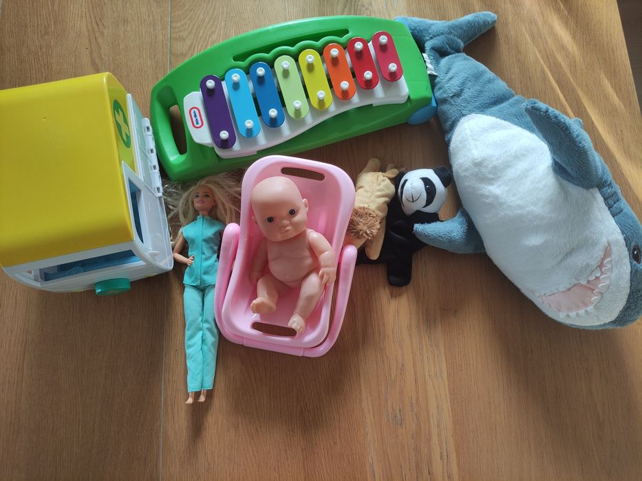 Zabawki różne, pluszak, cymbałki