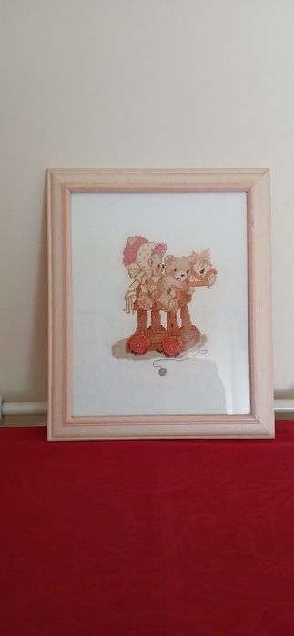 Quadro bordado a ponto cruz