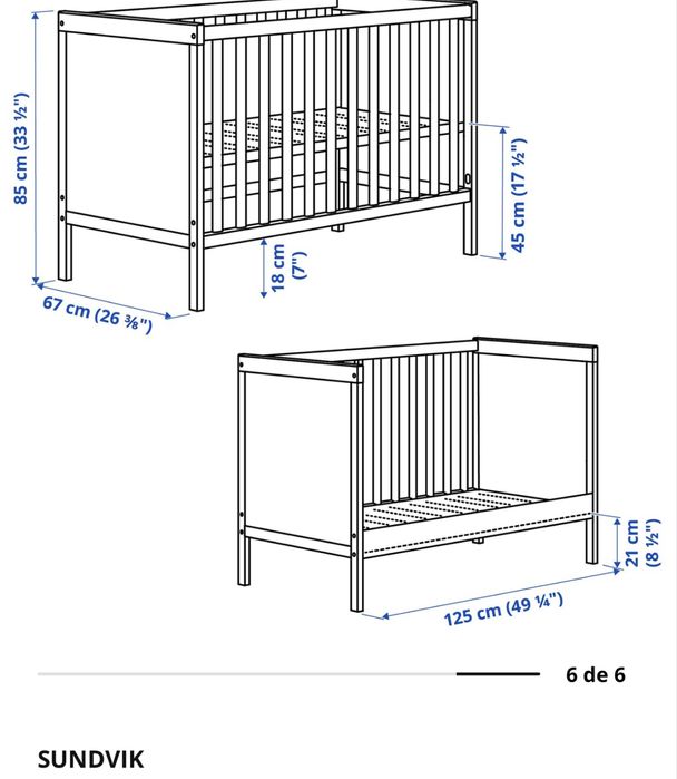 Vendo Berco simples do ikea