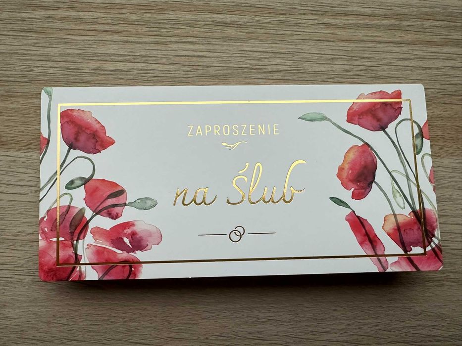 Komplet 10-ciu zaproszeń na ślub z weselem