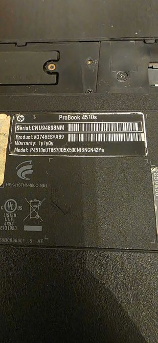 HP ProBook 4510s para peças