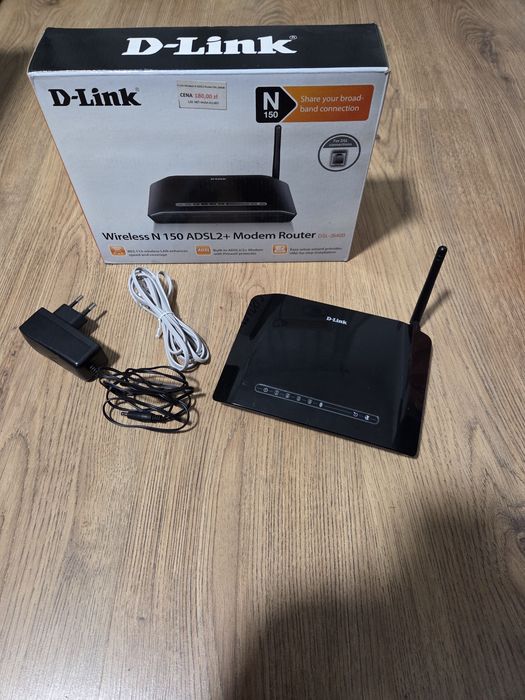 Router D-Link DSL-2640B | Modem ADSL2+ | Wi-Fi 150Mbps | BOX