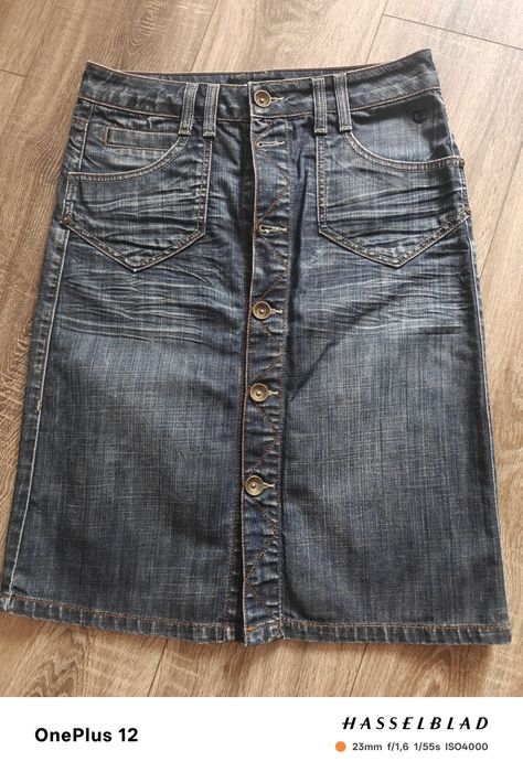 Spódnica jeansowa na guziki M