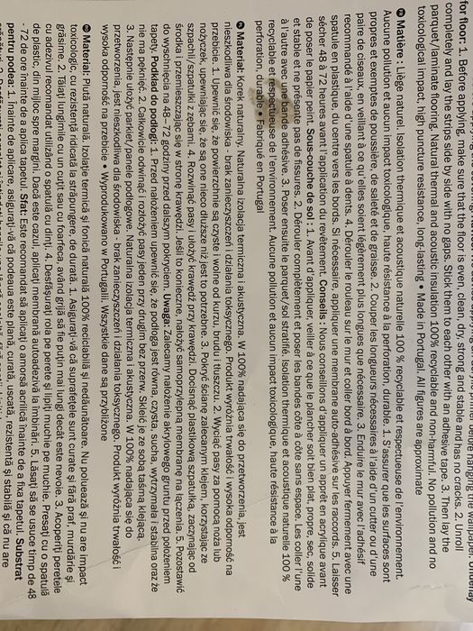 Diall Podkład korkowy do wygłuszenia sciany 3,7m x 50cm 4mm panel