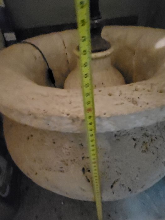 Donica trawertyn beż średnica 58cm wys.48cm