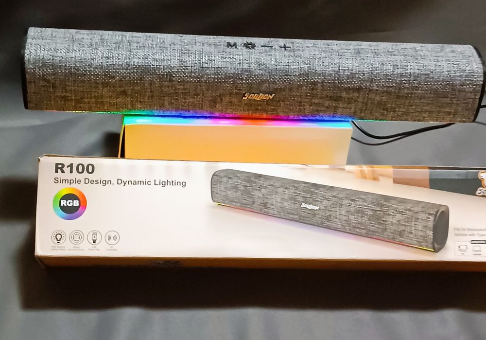 Колонка -саундбар SOULION R100, USB/Bluetooth з підсвіткою.Сток.