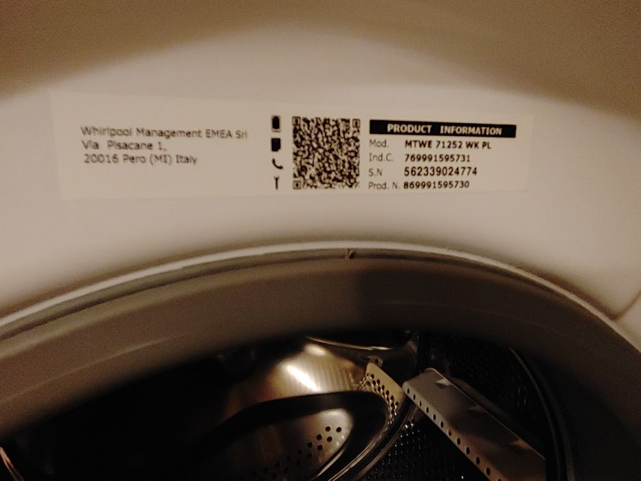 Pralka INDESIT MTWE 71252 WK Pl