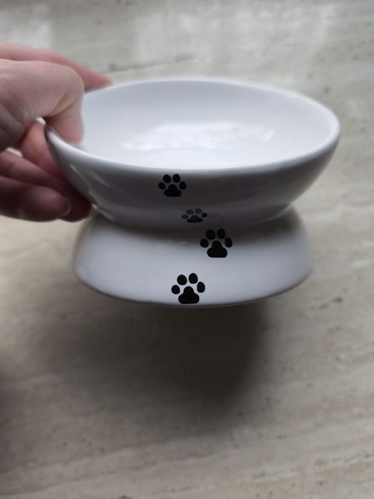 Miska dla kota ceramiczna ergonomiczna podwyższona