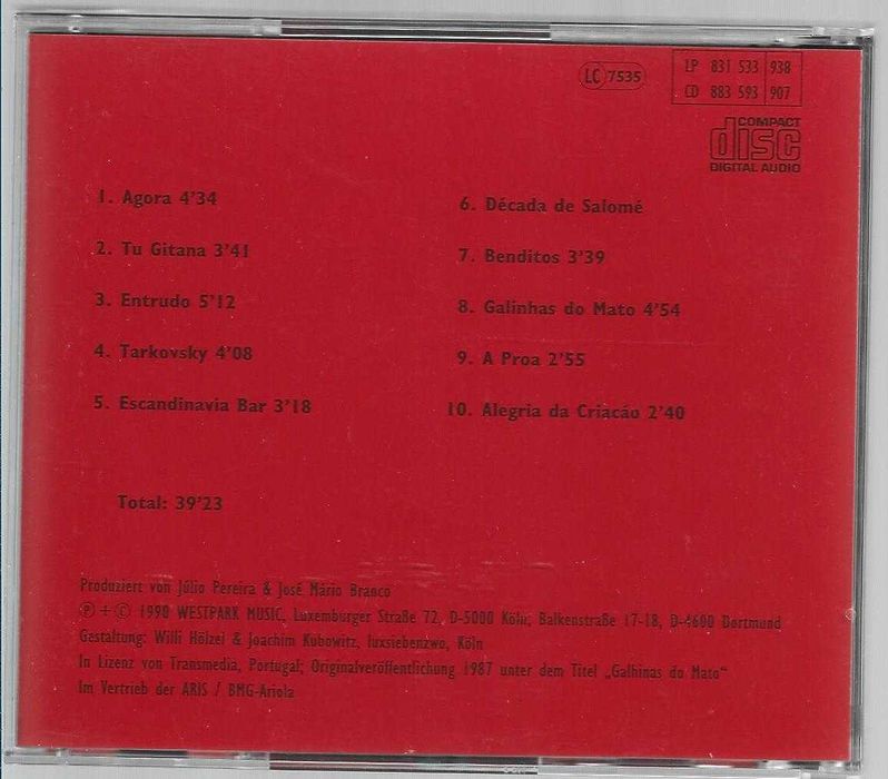 José Afonso	- - - - -		Für José Afonso	- - - - -	CD