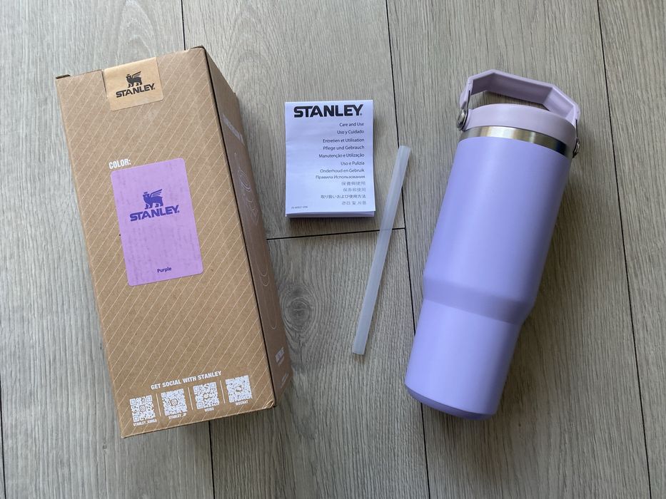 Oryginalny Kubek termiczny Stanley Flip Straw Tumbler  887 ml – Lawendowy Okazja
