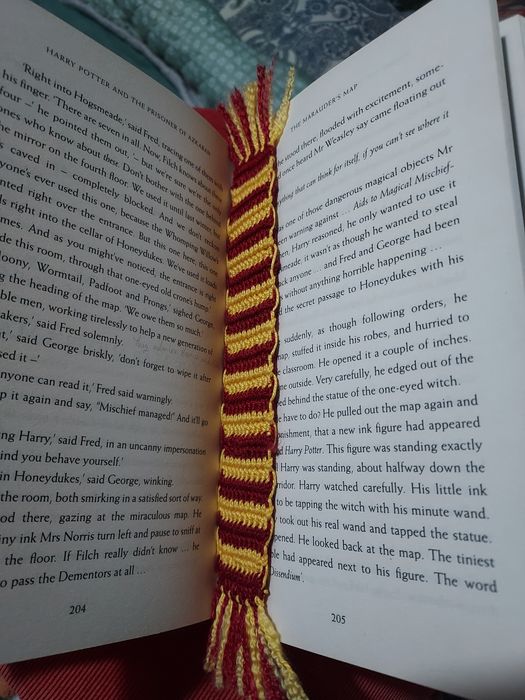 Marcador de Livro - Gryffindor - Harry Potter - Crochet
