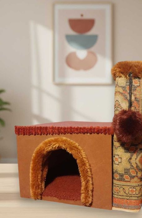 Розпродаж! Будиночки для котів з кігтеточкою та іграшкою.