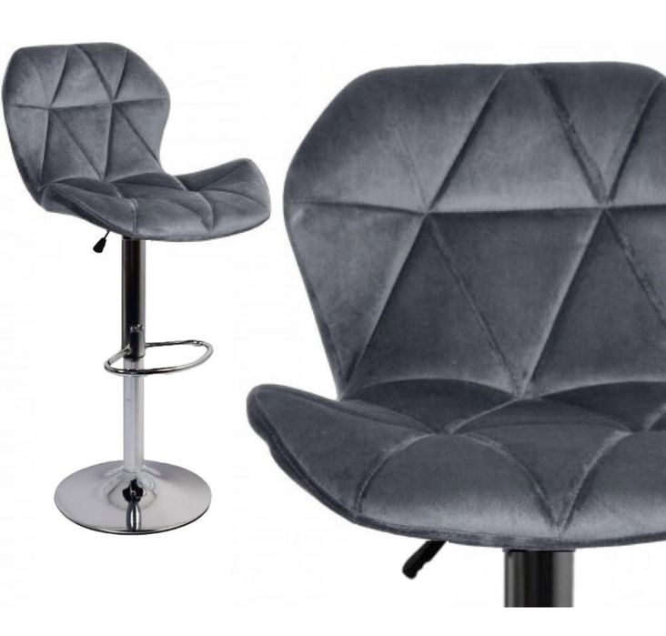 Велюровий барний стілець зі спинкою Bonro