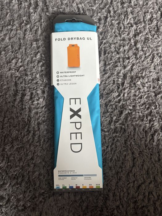 To EXPED Fold Drybag UL — ultralekki wodoodporny worek z rolowanym zamknięcie XXL 40 l