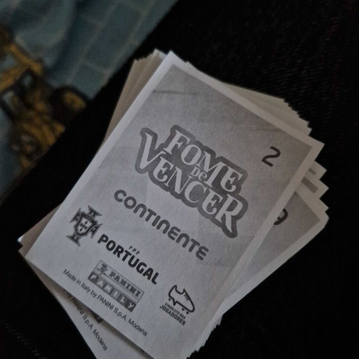 Cromos da caderneta "Fome de Vencer"