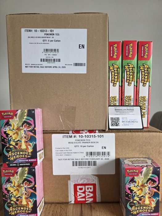 Ascended Heroes Elite Trainer Box Case, Booster Bundle, First Partner Pin Collection, Ex Box Pokemon