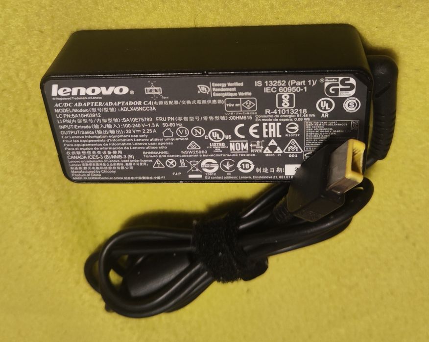 Carregador Lenovo 20v 2.25A (novo)