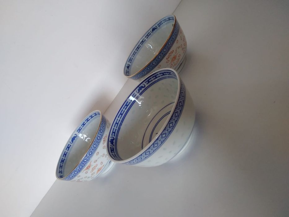 3 taças vintage chinesas (para arroz)