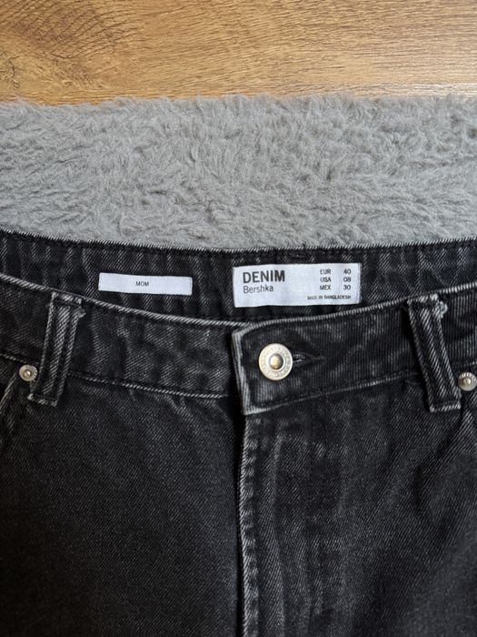 Spodnie jeansowe czarne bershka rozmiar M 40