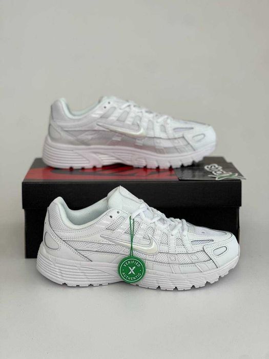 Женские кроссовки Nike P-6000 Triple White Premium. Размеры 36-40