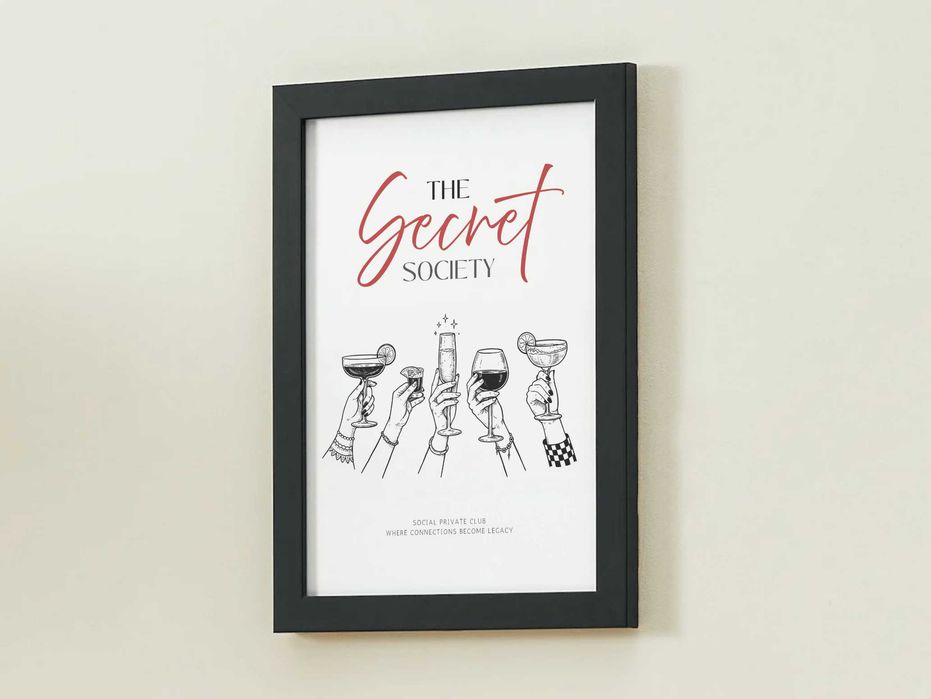 Plakat do kuchni The Secret Society A2 modna dekoracja| elegancki styl