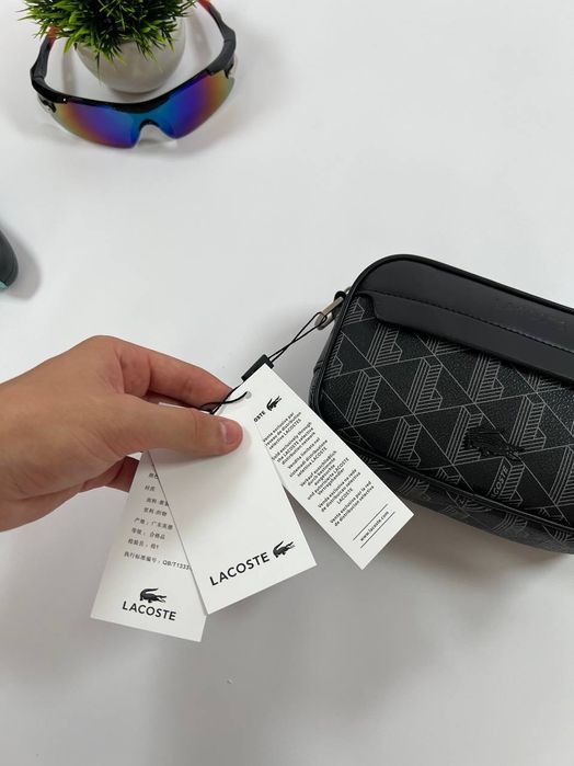 ‼️В НАЯВНОСТІ‼️ Чоловічий месенджер Lacoste monogram сумка лакоста