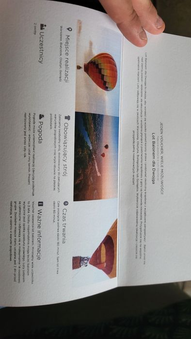 Voucher na lot balonem Białystok lub goniądz 2 osoby