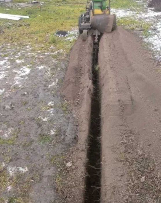 Копання траншей під воду, кабель тд