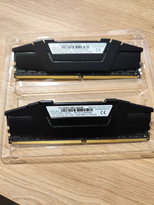 Memória RAM G.SKILL Ripjaws V 32GB (2x16GB) DDR4-3600MHz - COMO NOVA