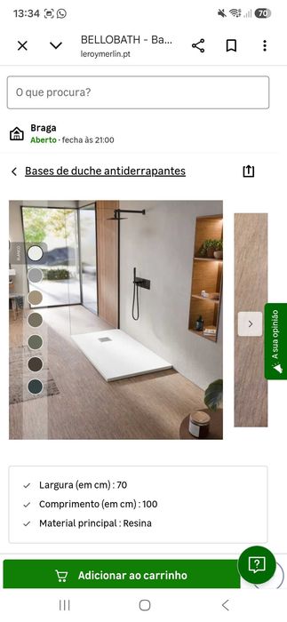 Base de duche Resina