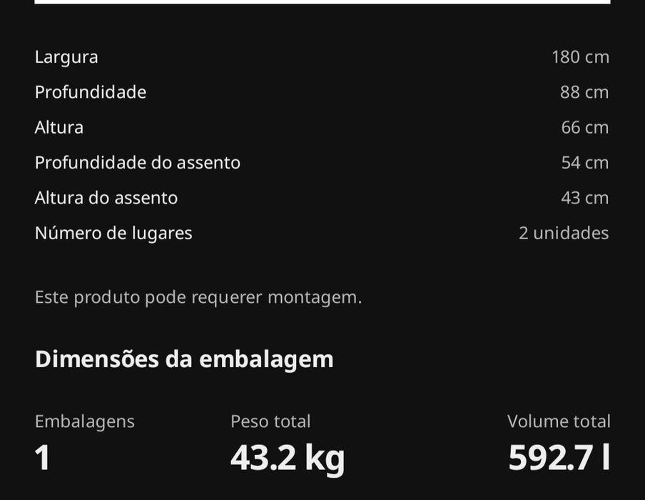 Sofá  2 pessoas como novo (capa modificável)