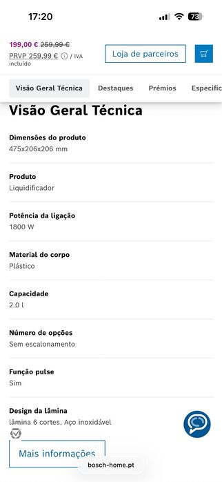 Liquidificador BOSCH Série 6