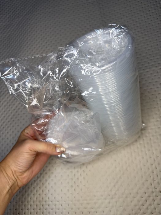 50 sztuk plastikowych pojemników z pokrywką