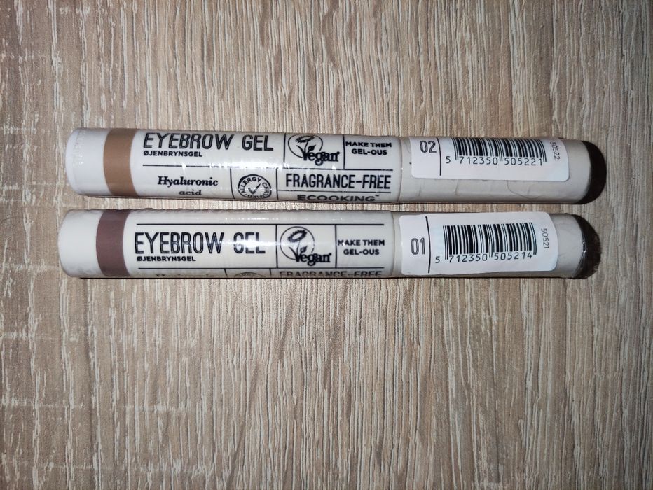 Zestaw 2 żeli do brwi z kwasem hialuronowym– kolory 01 i 02