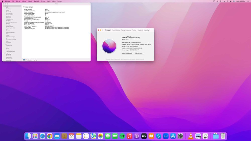 iMac Retina 5K 27" + Apple Magic Keyboard i Magic Mouse
