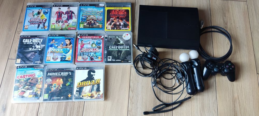 Sprzedam PS3 slim 500Gb+pad+mogę+gry