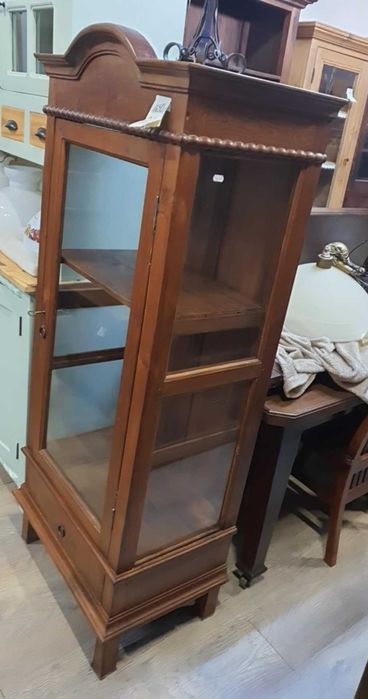 Piękna witryna drewniana tekowa stylowa stara klasyczna FV DOWÓZ