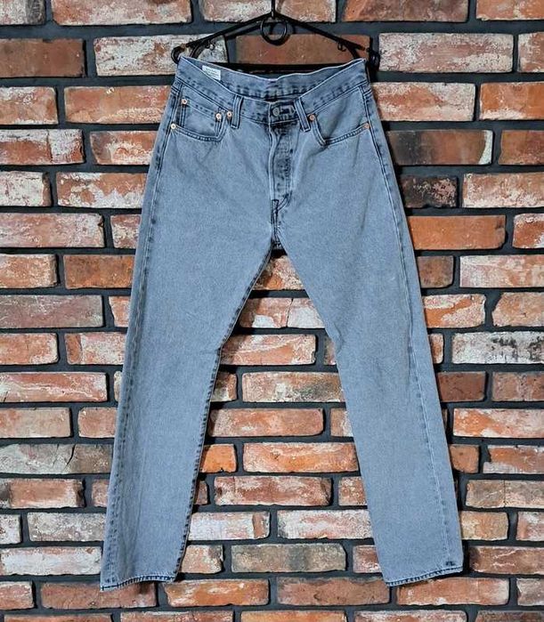 Levi's 501 Premium szare spodnie jeansy regular super stan W31 L34