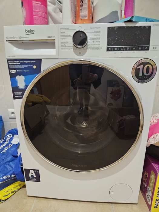 Máquina lavar beko 9 kg, c/apenas 3 meses, classificação energética  A